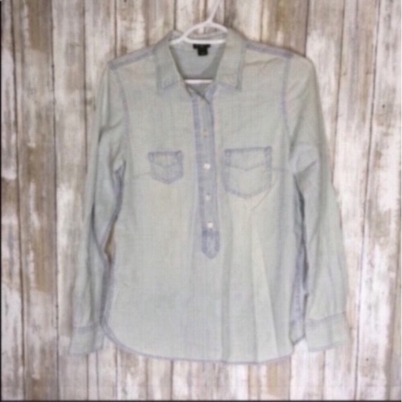 J. Crew Light Wash Chambray Popover - Picture 5 of 5